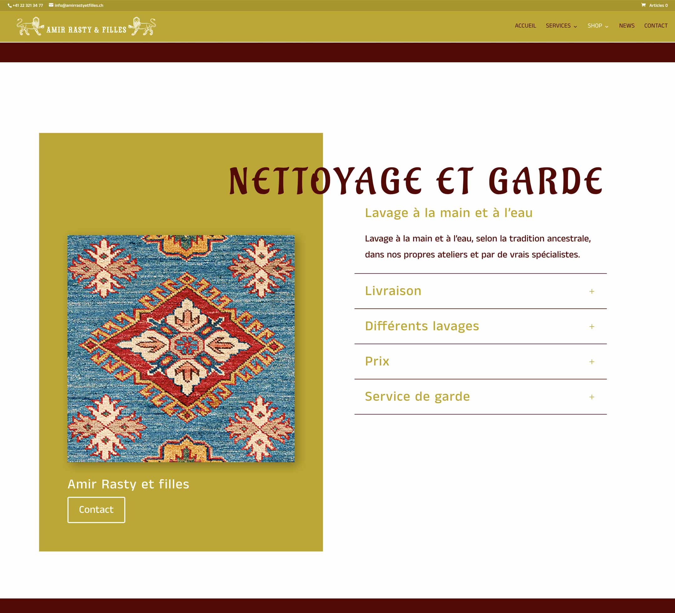 Tapis Amir Rasty et Filles Genève